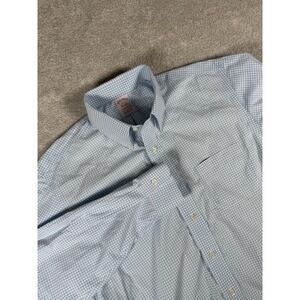 Brooks Brothers Classic‎ Long Sleeve Button Down Shirt Men's 16-35 Blue Check